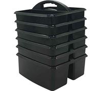 Teacher Created Resources Lot de 6 boîtes de rangement en plastique noir