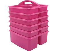 Teacher Created Resources Lot de 6 boîtes de rangement en plastique rose