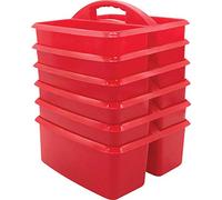 Teacher Created Resources Lot de 6 boîtes de rangement en plastique rouge