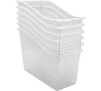 Teacher Created Resources Lot de 6 corbeilles à livres en plastique transparent (TCR2088673)