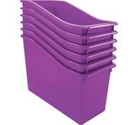 Teacher Created Resources Lot de 6 corbeilles à livres en plastique violet (TCR2088558)