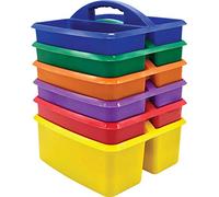 Teacher Created Resources Primary Colors Lot de 6 boîtes de rangement en plastique
