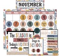 Teacher Created Resources Tableau d'affichage calendrier Wonderfully Wild