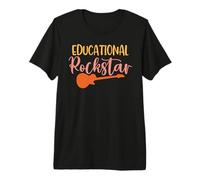 Teacher Educational Rockstar Teach Vintage School Teachers T-Shirt Haut de Gamme