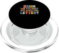 Teacher English Did You Even Use A Majuscule Lettre Grammaire PopSockets PopGrip pour MagSafe