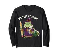 Teacher Frog We Test At Dawn Test Day Examen Final des Enseignants Manche Longue