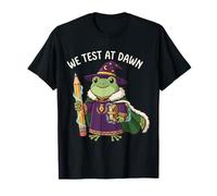 Teacher Frog We Test At Dawn Test Day Examen Final des Enseignants T-Shirt