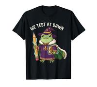 Teacher Frog We Test At Dawn Test Day Examen Final des Enseignants T-Shirt Graphique avec Valeur