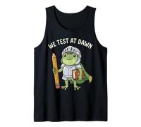 Teacher Frog We Test At Dawn Test Day Funny Frog Final Exam Débardeur