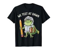 Teacher Frog We Test At Dawn Test Day Funny Frog Final Exam T-Shirt