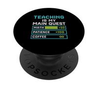 Teacher Level Up My Subject is an Adventure Gamer PopSockets PopGrip Adhésif