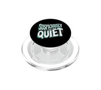 Teacher Librarian Suspiciously Quiet Bookworm PopSockets PopGrip pour MagSafe