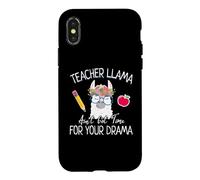 Teacher Llama Ain't Got Time for The Drama Teachers Coque pour iPhone X/XS