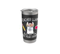 Teacher Llama Ain't Got Time for the Drama Teachers Gobelet isotherme en acier inoxydable double paroi