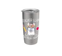 Teacher Llama Ain't Got Time for the Drama Teachers Gobelet isotherme en acier inoxydable double paroi