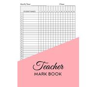 Teacher Mark Book: A4 School Attendance Record Book For Teachers, 32 Name Records | Pink Lovers