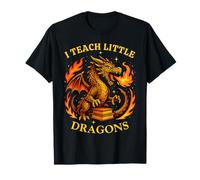 Teacher of Dragons Fun Back to School I Teach Little Dragon T-Shirt