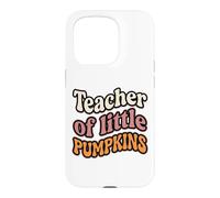 Teacher of Little Pumpkins Groovy Retro Fall Coque pour iPhone 15 Pro