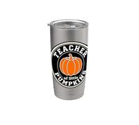 Teacher of Little Pumpkins Retro Fall Teacher Gobelet isotherme en acier inoxydable double paroi