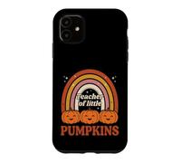 Teacher of Little Pumpkins Retro Rainbow Fall Coque pour iPhone 11
