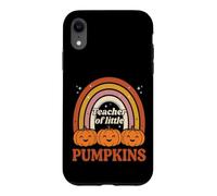 Teacher of Little Pumpkins Retro Rainbow Fall Coque pour iPhone XR