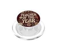 Teacher of The Year Cute Floral Teacher Appreciation PopSockets PopGrip pour MagSafe
