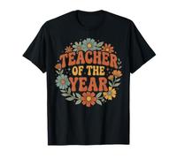 Teacher of The Year Floral Teacher Appreciation T-Shirt