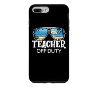 Teacher Off Duty Lunettes de Soleil Palmier Plage Coucher de Soleil Coque pour iPhone 7 Plus/8 Plus
