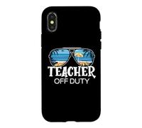 Teacher Off Duty Lunettes de Soleil Palmier Plage Coucher de Soleil Coque pour iPhone X/XS
