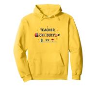 Teacher Off Duty - Vacances Amusantes pour Les éducateurs, Les Enseignants Sweat à Capuche, Unisexe pour Adultes, Citron, XL