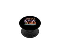 Teacher Only The Brave Teach Vintage Funny School Teachers PopSockets PopGrip Adhésif