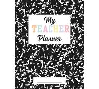 Teacher Planner: 152-Page Undated Weekly and Monthly Lesson Plan Book | Retro Composition Style Academic Organizer with Trackers for Birthdays, Subscriptions, and Notes