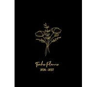Teacher Planner 2026-2027: Academic Year Organizer & Record Book for Teachers. A4 Lesson Plan Book for Educators. Black Cover with golden flower Design.