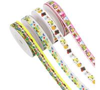 Teacher Ribbon, Craft Supplies, 0.39x177.17 Inches Long 4 Rolls, Party Celebration Banners, Decorative Welcome for Classroom, Students, Parents and Coordinators, Multicolor