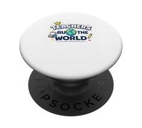 Teacher Runs The World Appréciation des Enseignants Cadeaux pour Enseignants PopSockets PopGrip Adhésif