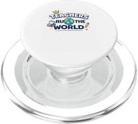 Teacher Runs The World Appréciation des Enseignants Cadeaux pour Enseignants PopSockets PopGrip pour MagSafe