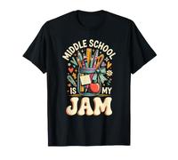 Teacher Shirt Années 80 90 Middle School is My Jam T-Shirt