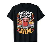 Teacher Shirt Années 80 90 Middle School is My Jam T-Shirt