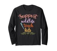 Teacher Support Wildlife Teach Kids Vintage School Teachers Manche Longue
