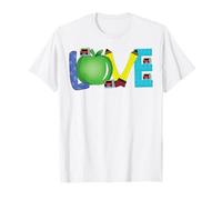 Teacher Teach Love & Inspire Citation Amusante pour Enseignants Hommes Femmes T-Shirt