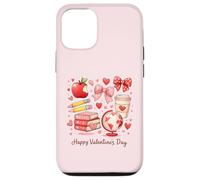 Teacher Valentine Mignon Fournitures Scolaires Apple Pencil Café Coque pour iPhone 12/12 Pro