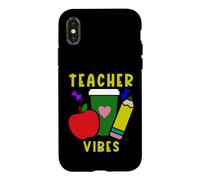 Teacher Vibes Premier Jour d'école Citation drôle Slogan Coque pour iPhone X/XS