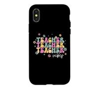 Teacher Vibes Premier Jour d'école Citation drôle Slogan Coque pour iPhone X/XS