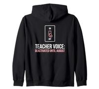 Teacher Voice Off Jusqu'au Mois d'août Summer Break Humour Sweat à Capuche