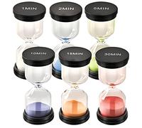 TeacherFav Sablier coloré pour enfants - Lot de 6 sabliers colorés - 1 min, 2 min, 5 min, 10 min, 15 min, 30 min - Pour salle de classe, jeux et chambre d'enfant