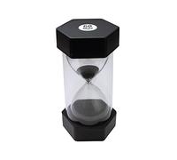 TeacherFav Sablier pour enfants - 60 minutes noir - 16 cm horloge en verre acrylique recouvert d'acrylique pour salle de classe, maison et chambre d'enfant - Lot de 1