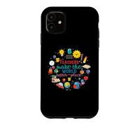 Teachers Make The World Better Place Funny School Teacher Coque pour iPhone 11