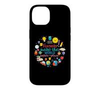 Teachers Make The World Better Place Funny School Teacher Coque pour iPhone 14