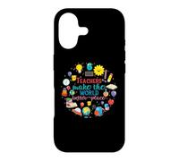 Teachers Make The World Better Place Funny School Teacher Coque pour iPhone 17
