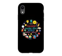 Teachers Make The World Better Place Funny School Teacher Coque pour iPhone XR